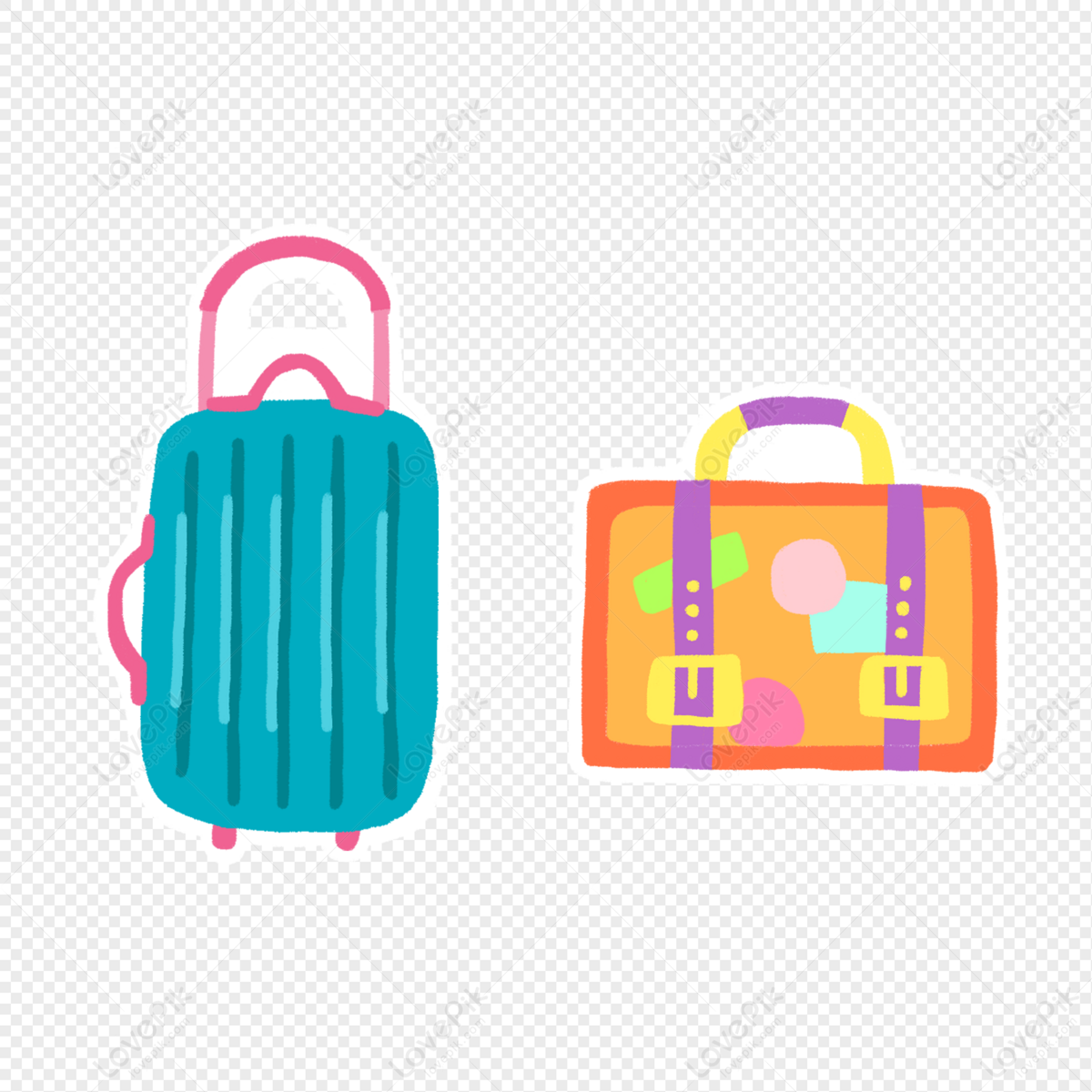 Travel play sticker suitcase, travel, sticker, travel suitcase png transparent background