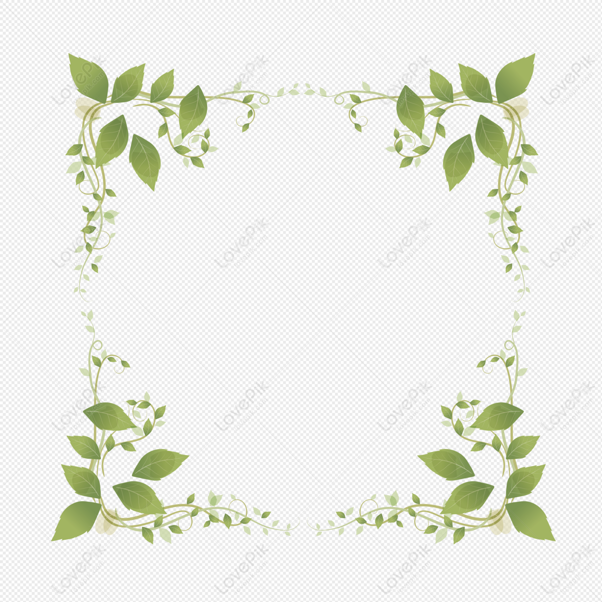 Ai Vector Cartoon Plant Flower Plant Border, AI Vector, Plant, Flower ...