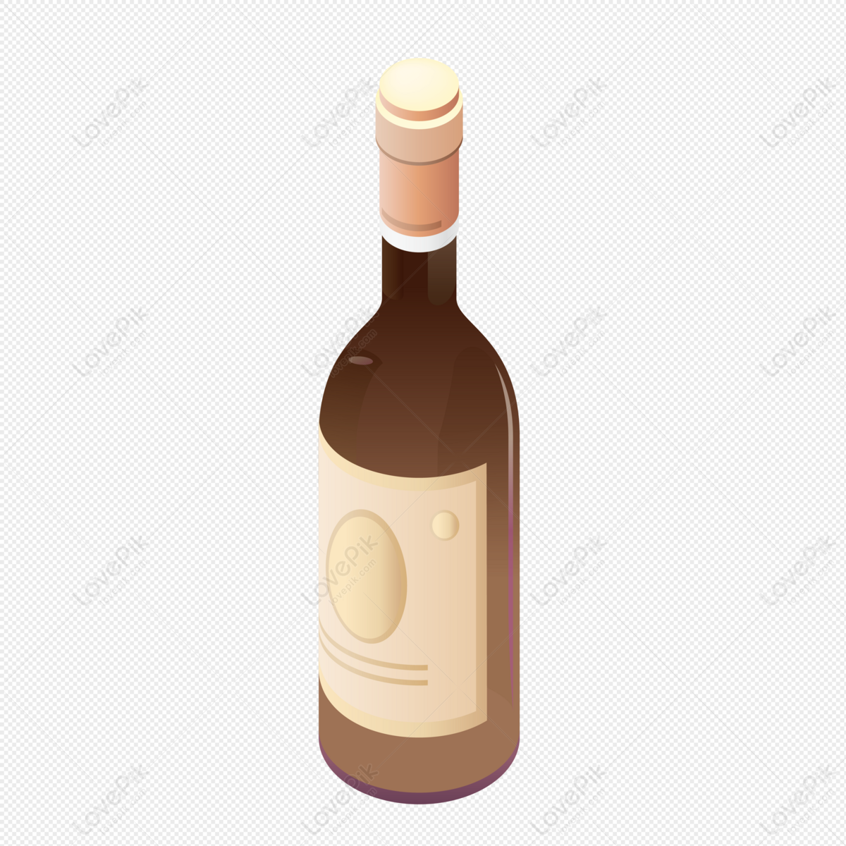 Ai Vector Illustration Gradient Stereo Cartoon Bottle Wine Festi PNG Free  Download And Clipart Image For Free Download - Lovepik | 401440243