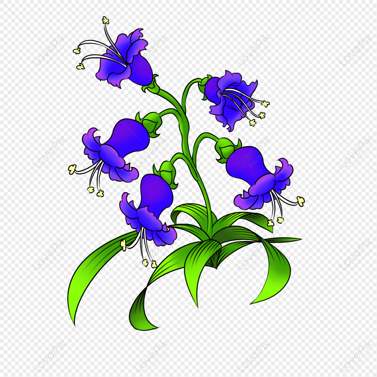 periwinkle flower clipart border