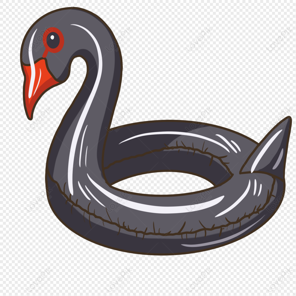 Cartoon Black Swan Swimming Ring PNG Picture And Clipart Image For Free  Download - Lovepik | 401425355