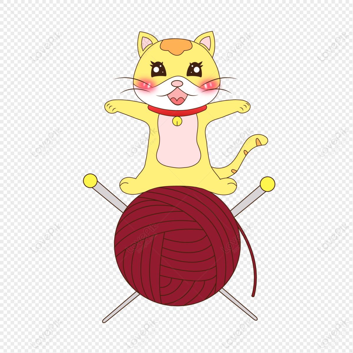 Gato Cinza De Desenho Animado Brincando De Clipart PNG , Gato