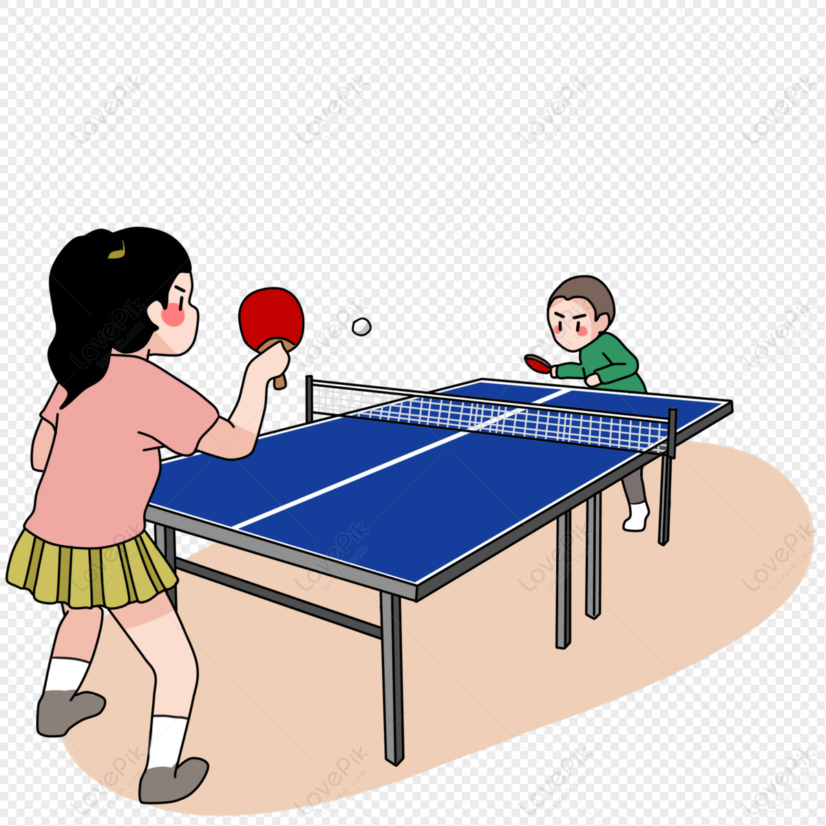 tennis de table dessin animé couleur clipart illustration 17013904 Art  vectoriel chez Vecteezy