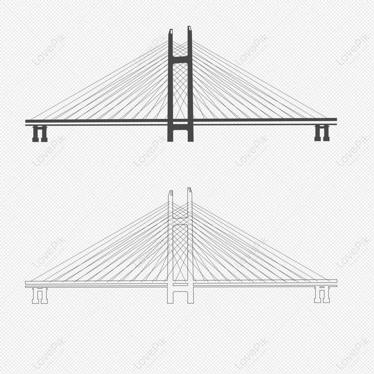 City Building Bridge, Bridge Building, Building, Skyline PNG ...