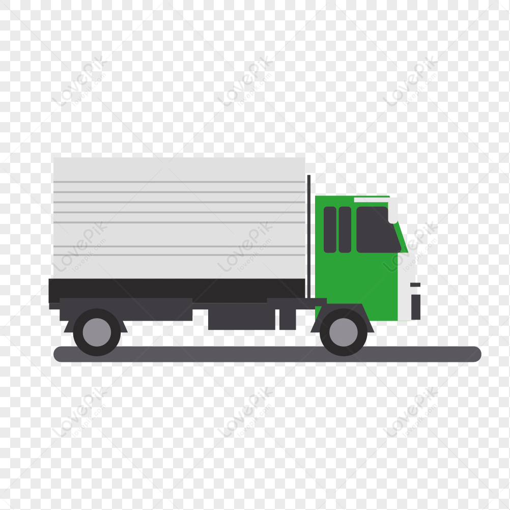 Illustration de camion de livraison avec récipient arrière