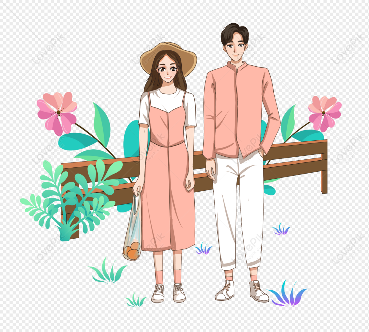 Couple Outing PNG Picture And Clipart Image For Free Download - Lovepik ...