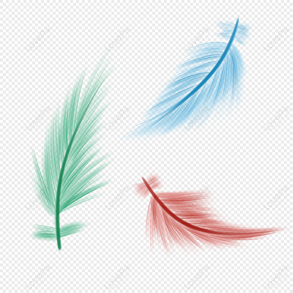 Ilustración De Plumas De Colores PNG ,dibujos Hermosas Plumas Flotando,  Fresco, Flotante PNG y PSD para Descargar Gratis