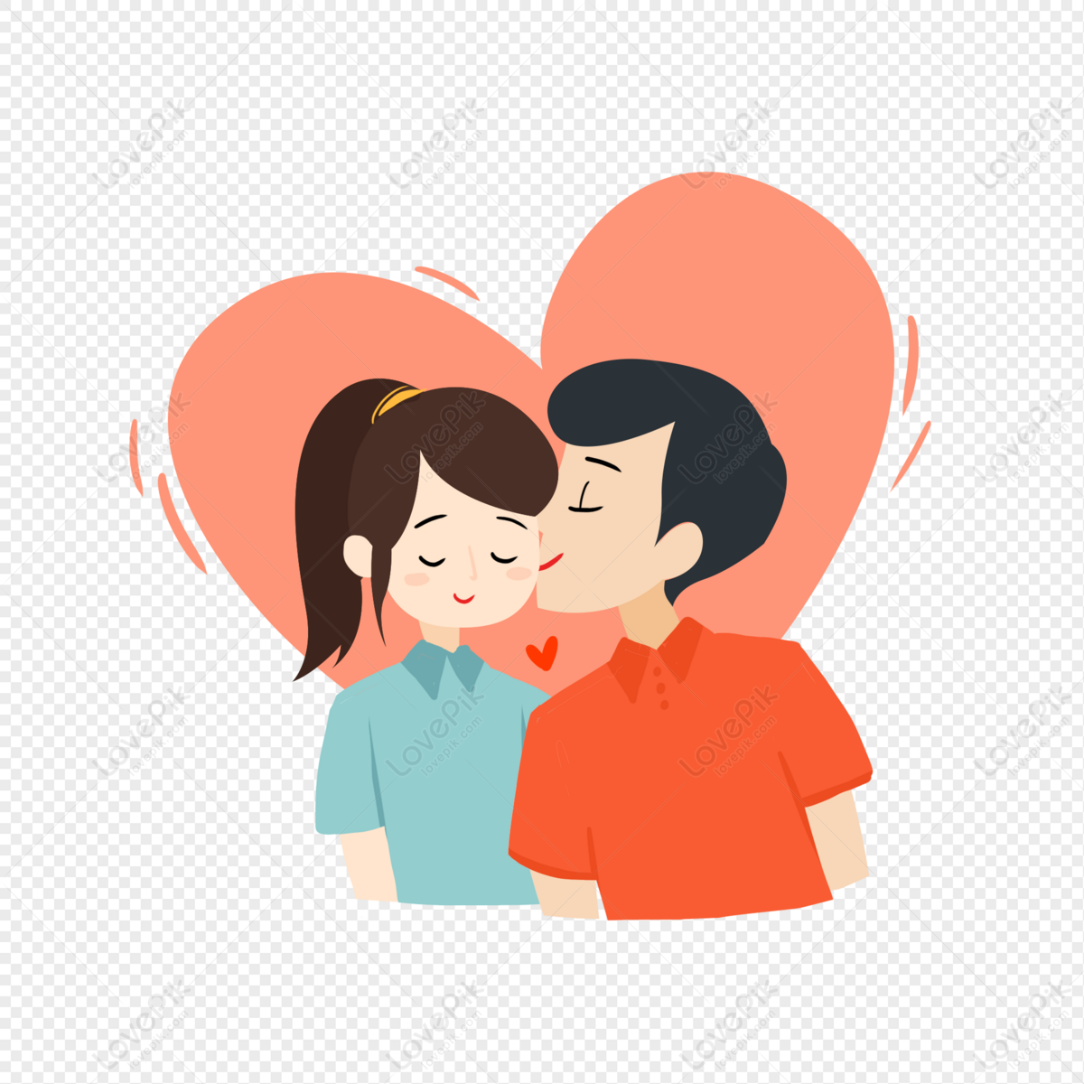 Hand Drawn Cartoon Couple PNG Free Download And Clipart Image For Free  Download - Lovepik | 401442273