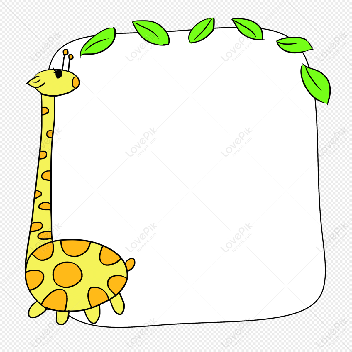 Hand Drawn Cartoon Giraffe Border Dialog PNG Transparent Image And Clipart  Image For Free Download - Lovepik | 401439507
