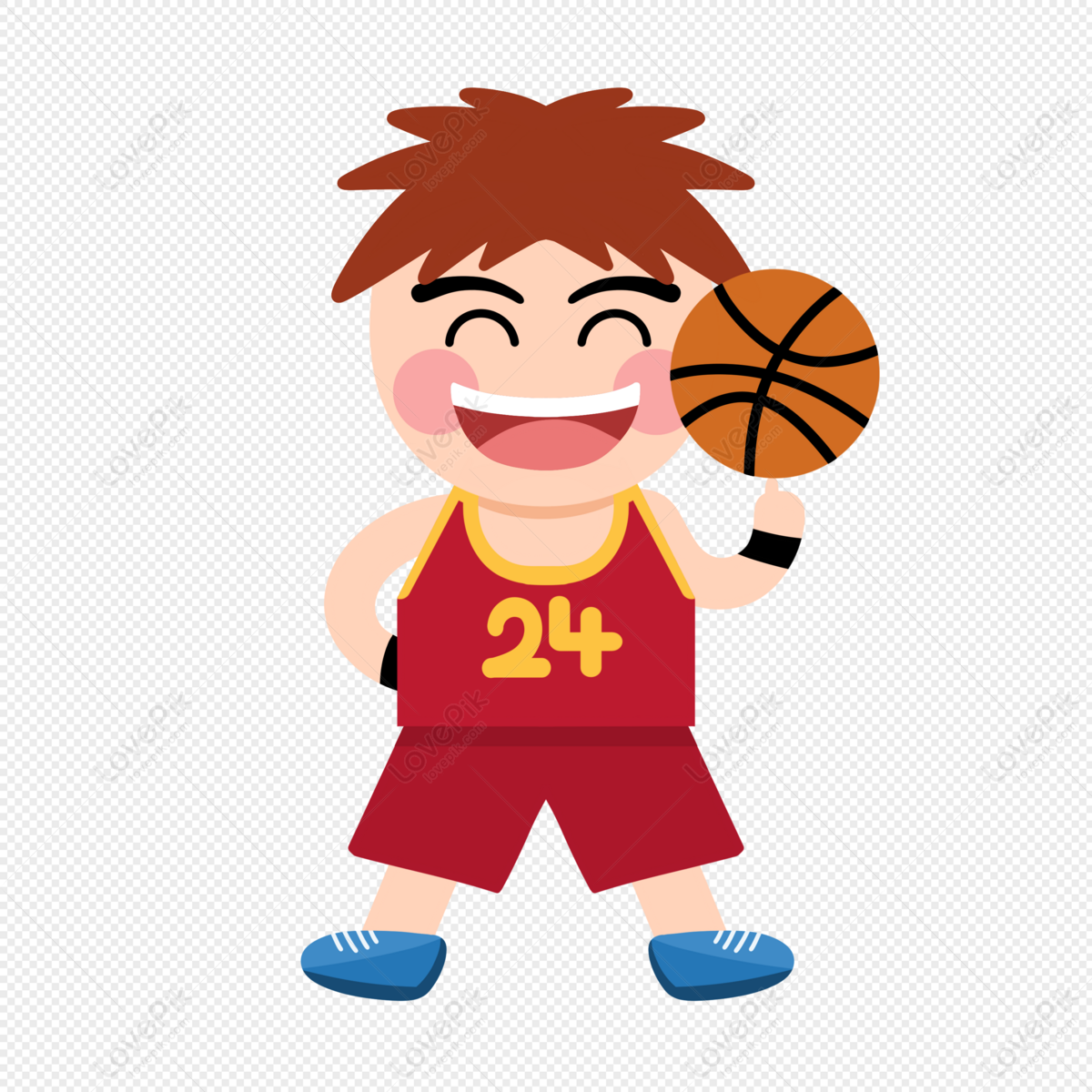 Drawing Cartoon Boy Playing Basketball PNG Images