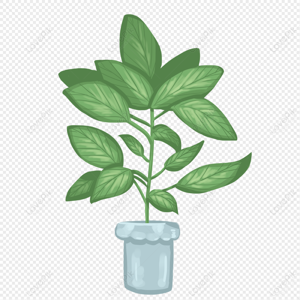 Hand Painted Plant Milan Paint Milan Material PNG Transparent