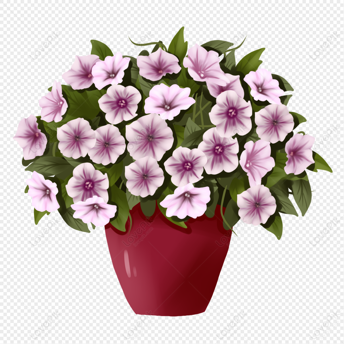 Flor De Peonía Salvaje Roja Pintada A Mano En Maceta PNG Imágenes Gratis -  Lovepik