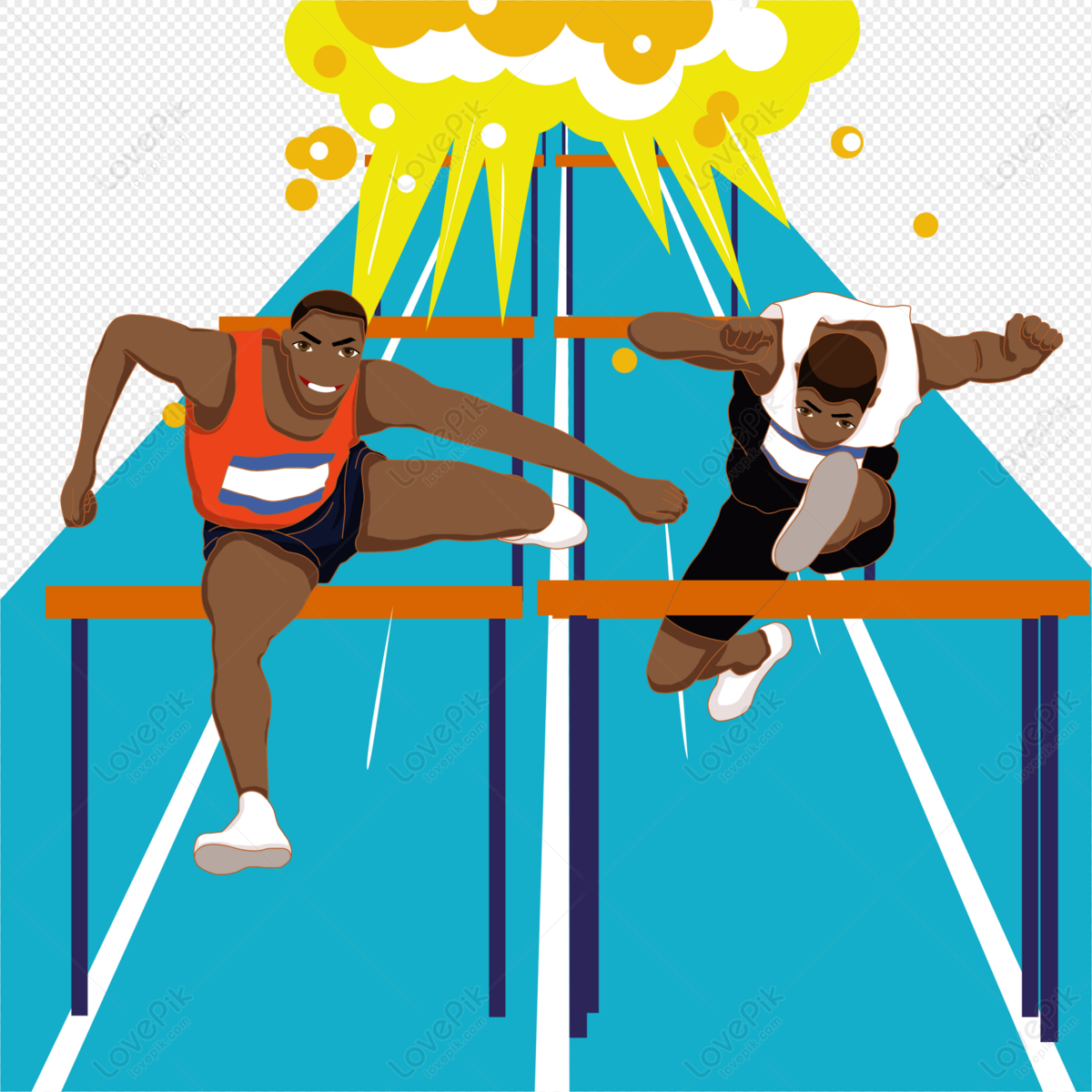 track and field clipart hurdles