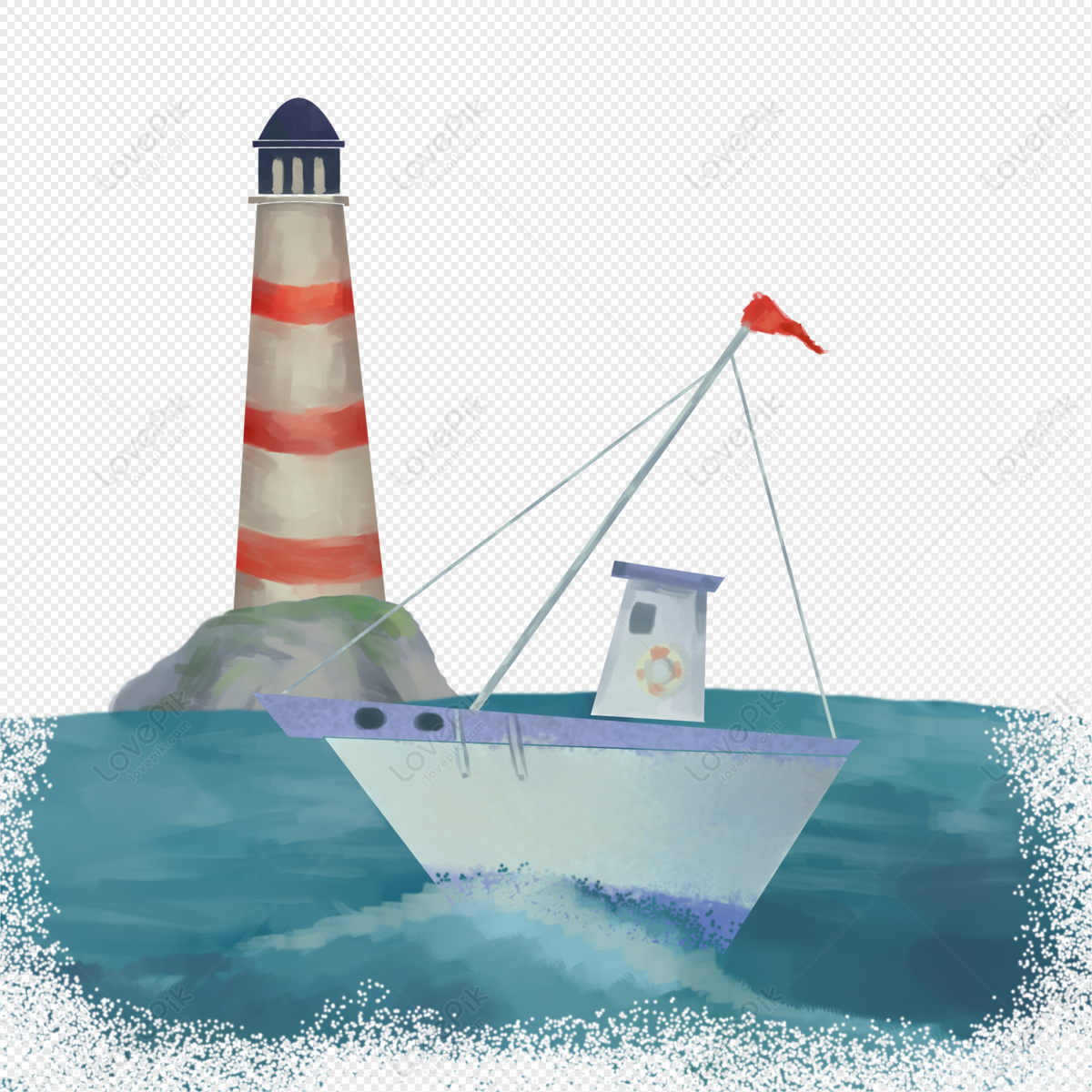 Lighthouse and cruise ship, bodie island, ocean, lighthouse png transparent background