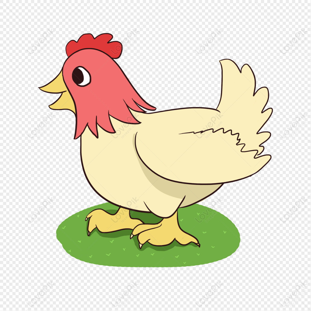 Livestock Chicken, Board Painting, Anime, Grass PNG Picture And Clipart ...