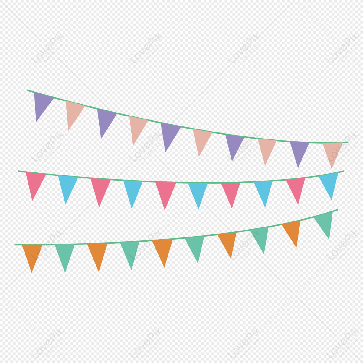 Multi-color Flag Decoration Download PNG Hd Transparent Image And ...