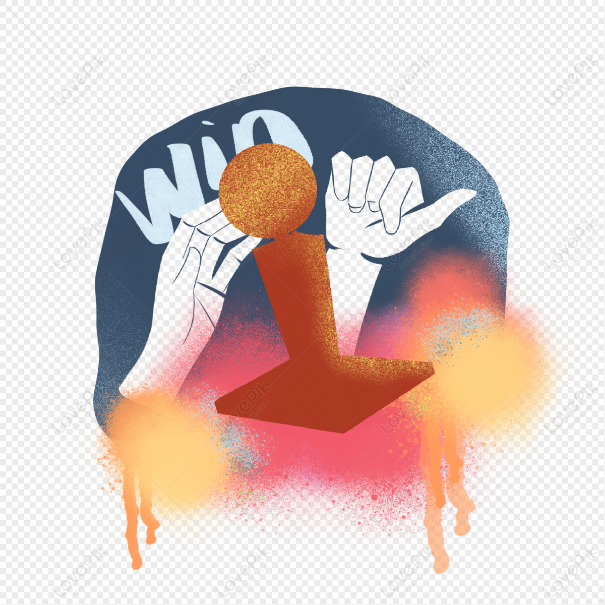 Free Victory Gesture Hand Drawn Stick Figure Material, Material, Victory,  Hand Painting PNG Image Free Download PNG & TIF image download - Lovepik