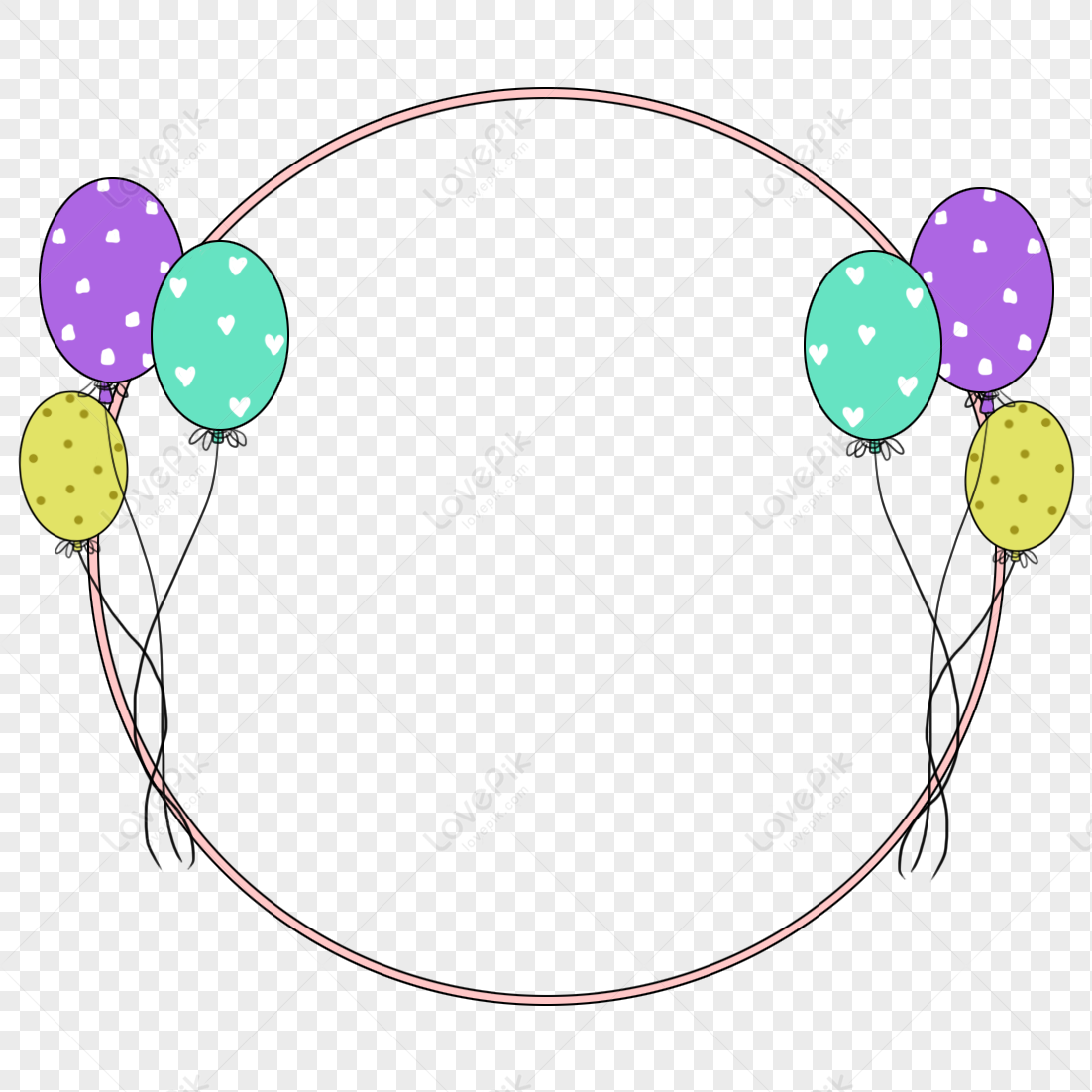 birthday balloons border png