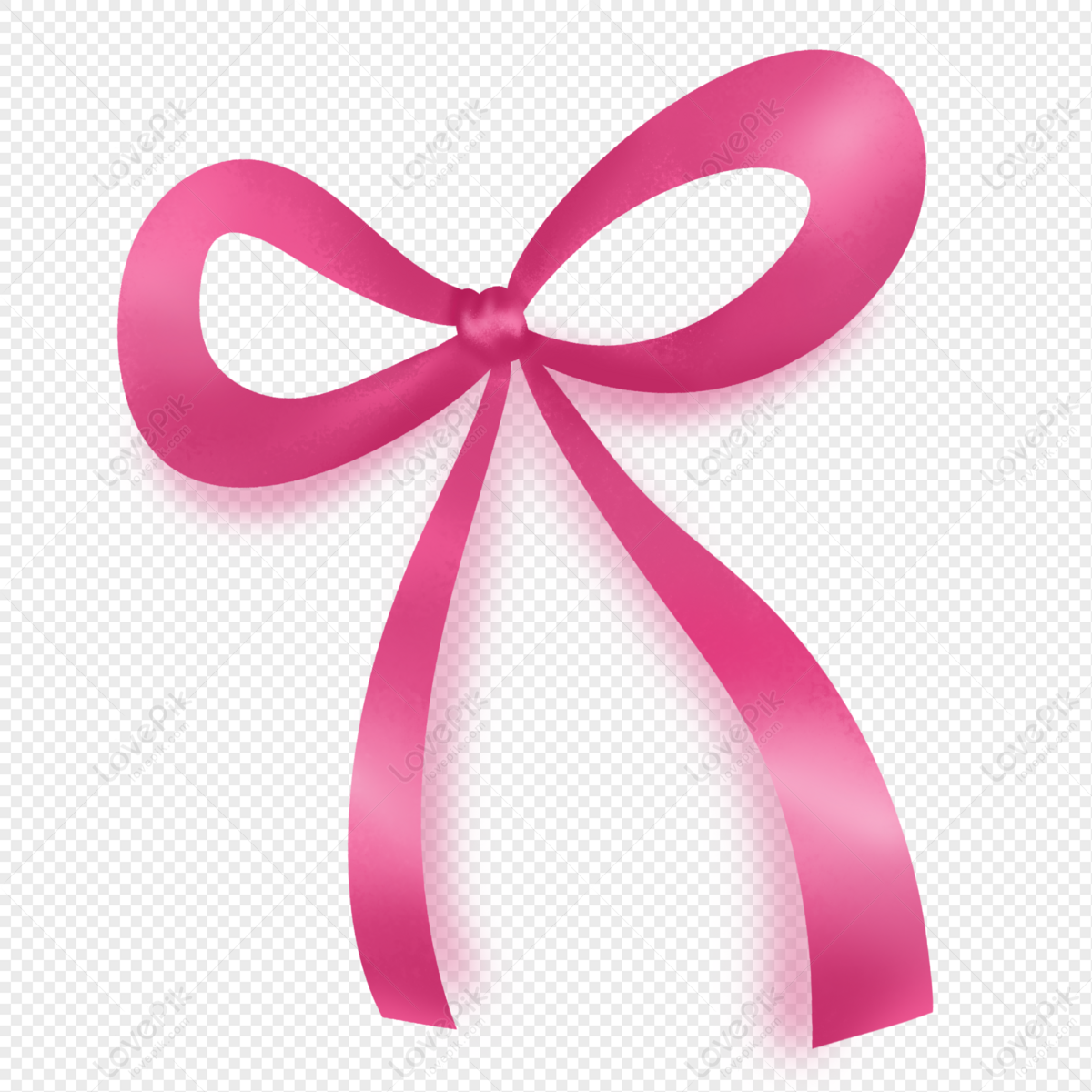 Premium AI Image  A pink and white ribbon bow with a ribbon.