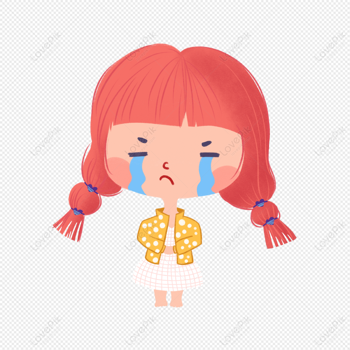 忧郁的女人在床上哭泣高清摄影大图-千库网