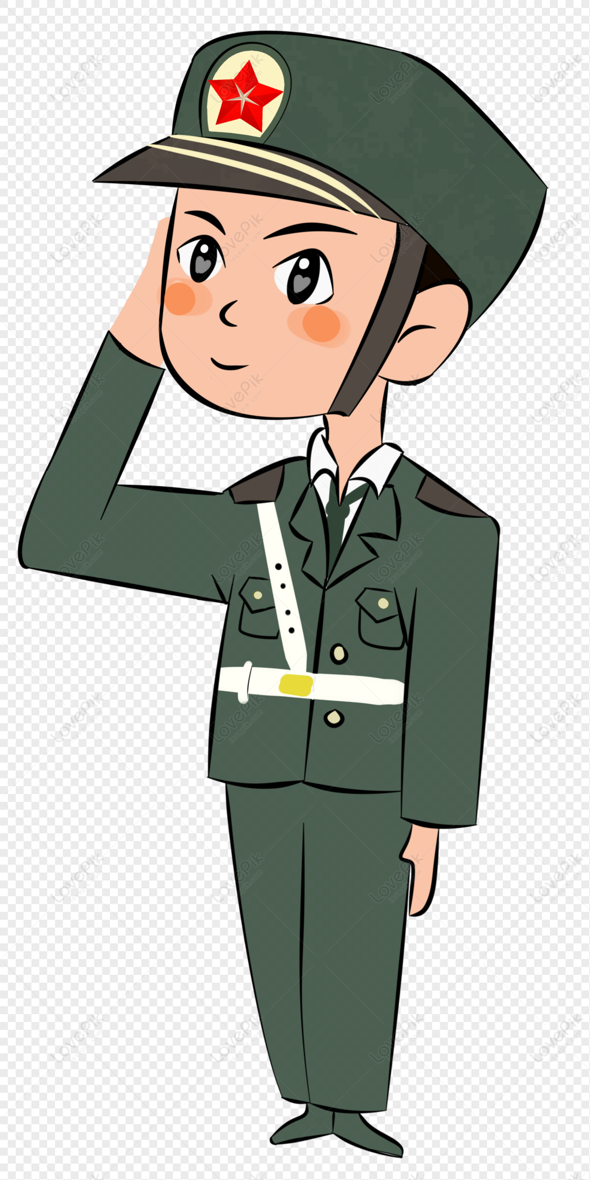 Saluting Cartoon Little Soldier Hand Drawn PNG Hd Transparent Image And  Clipart Image For Free Download - Lovepik | 401447544