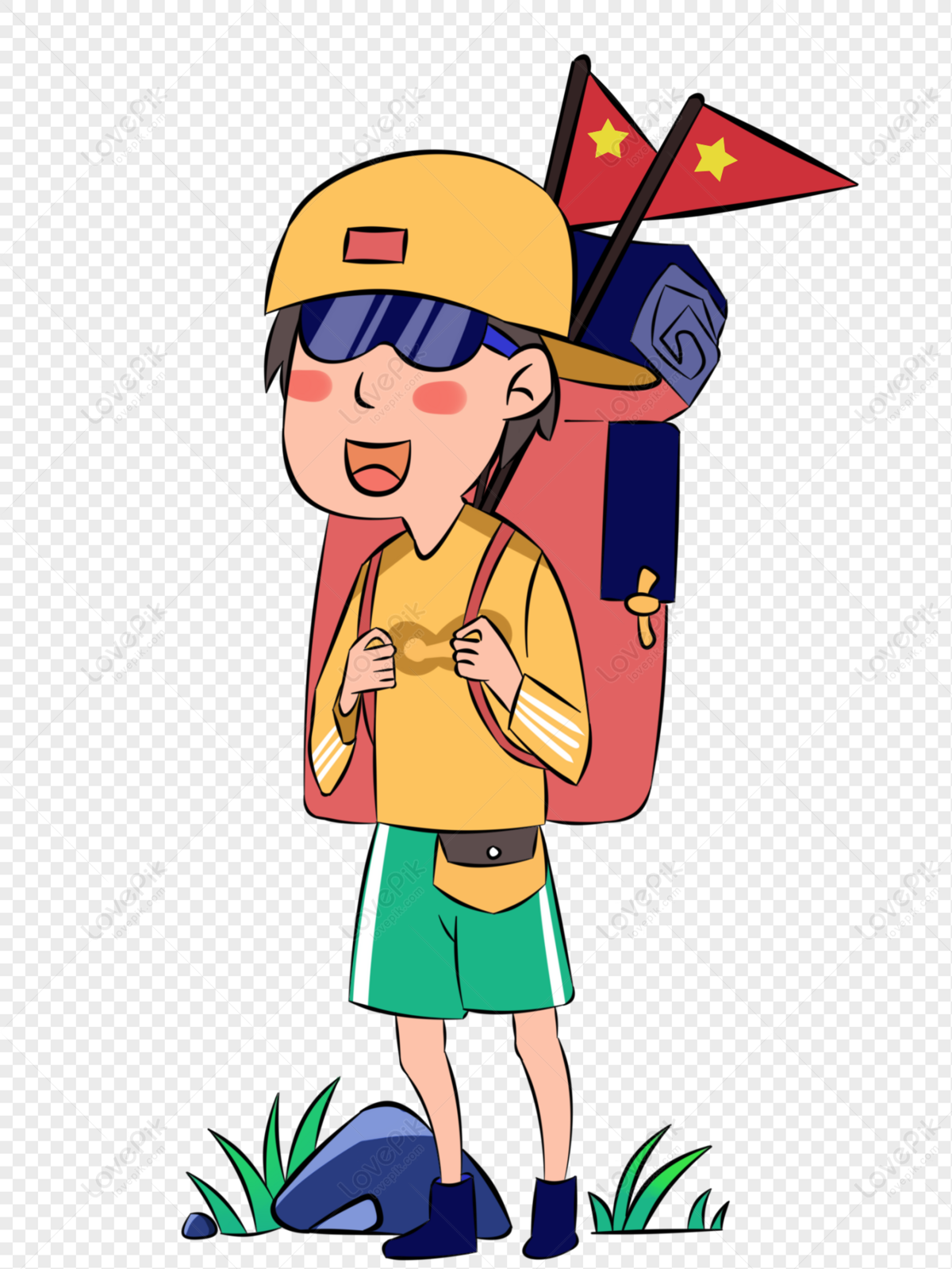 Teenager Cartoon Carrying A Luggage For The National Day Holiday PNG  Picture And Clipart Image For Free Download - Lovepik | 401440385