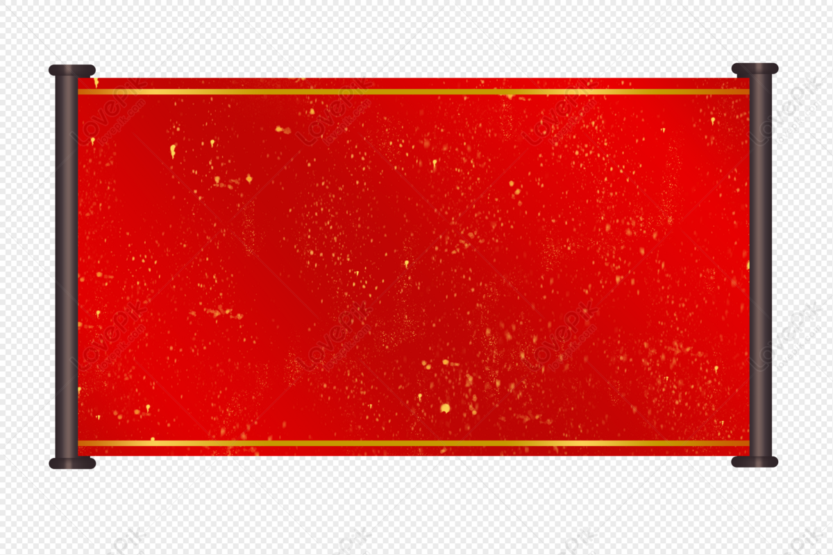 Archaic Red Festive Scroll Border PNG Hd Transparent Image And Clipart ...