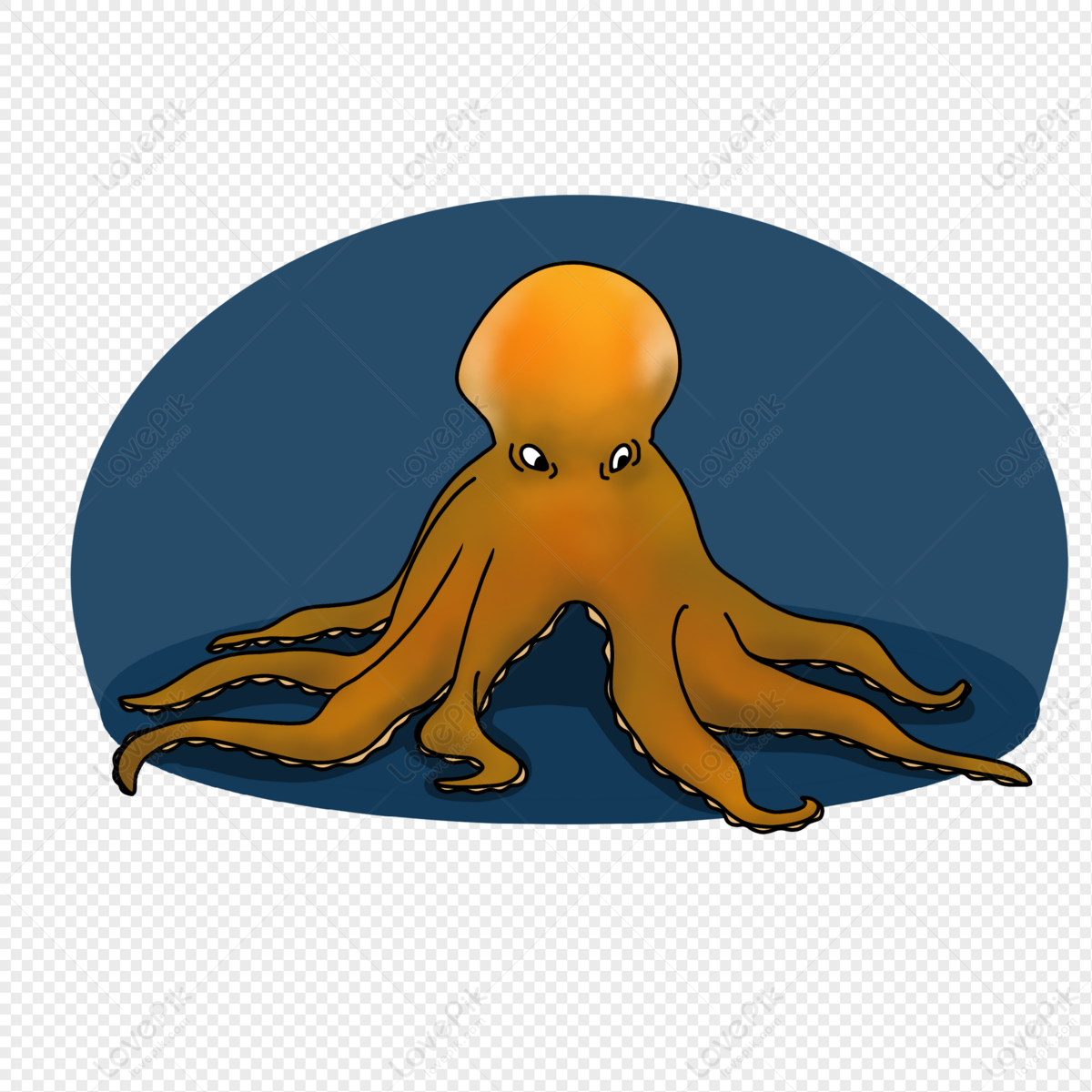 Cartoon Big Head Octopus PNG Transparent Background And Clipart Image For  Free Download - Lovepik | 401457050