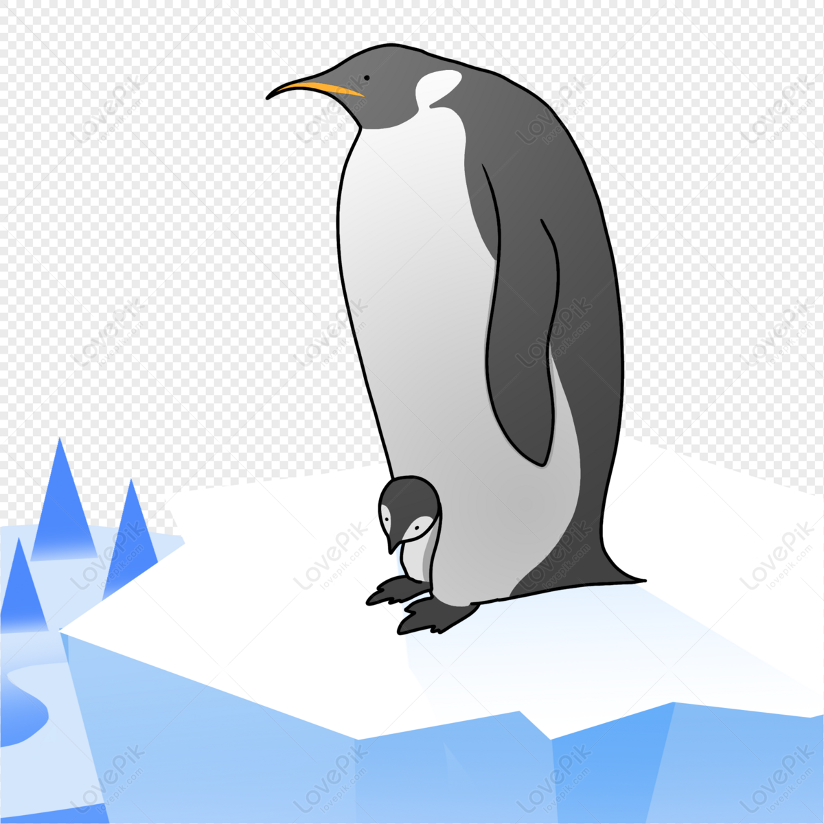 Cartoon Big Penguin With Little Penguin PNG Image Free Download And Clipart  Image For Free Download - Lovepik | 401456861
