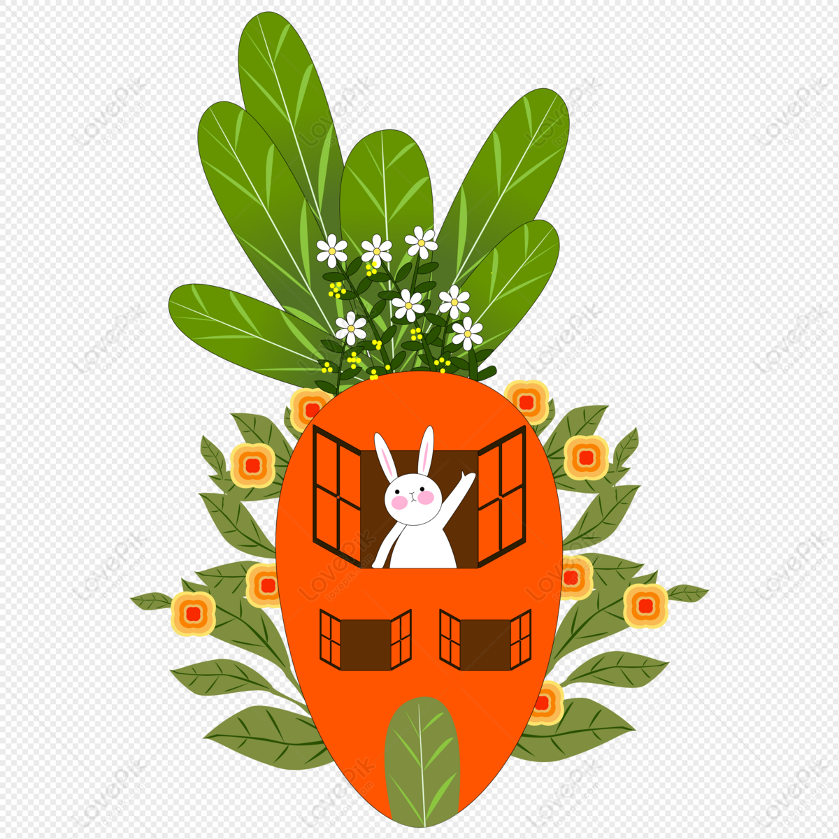 Hình ảnh căn nhà củ cà rốt với thiết kế thỏ hoa lá độc đáo và cực kỳ thú vị sẽ khiến bạn ngạc nhiên và nghĩ ngợi suy nghĩ về sự sáng tạo của con người.