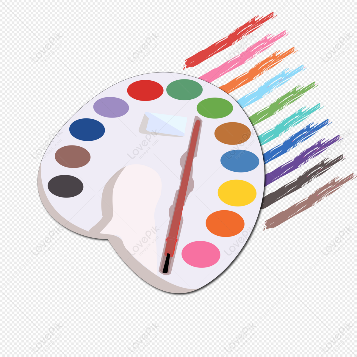 Painting Plate Vector Hd PNG Images, Color Painting Plate Material, Color,  Videos Plate, Material PNG Image For Free Download