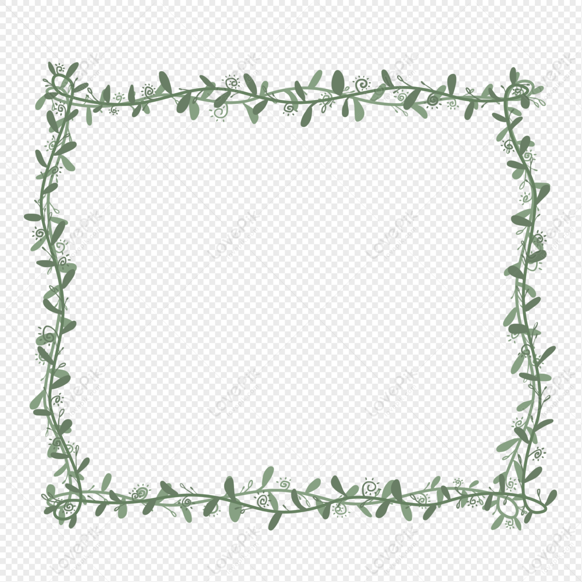 Hand Drawn Cartoon Plant Border, Doodle Border, Plant, Cartoon Border ...