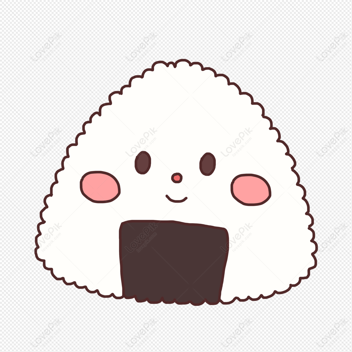 Lovely Rice Ball, Ball, White, Kimbap PNG Transparent Background And ...