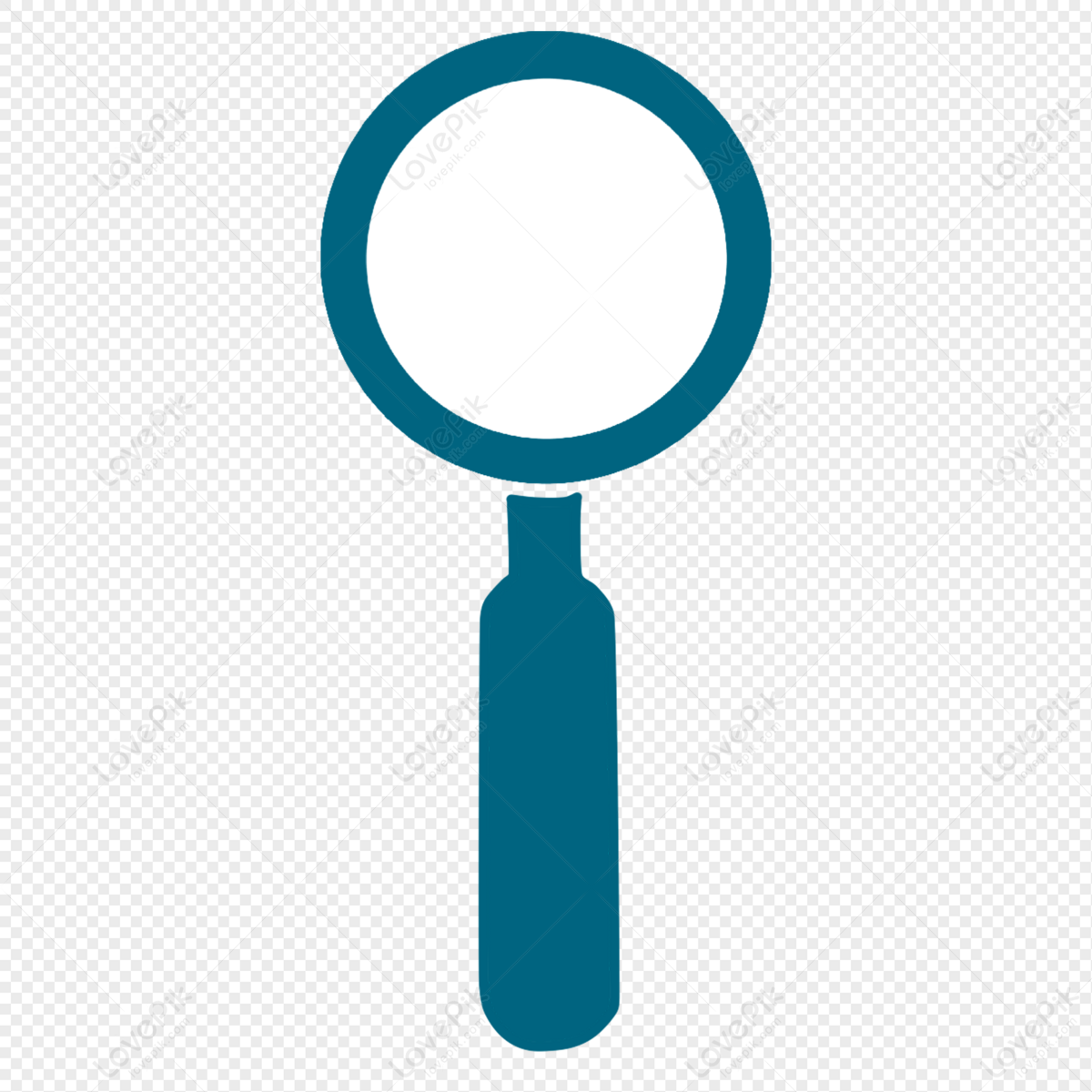 magnifying glass icon blue