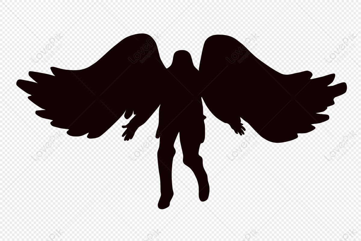 Закройте человека с ангельскими крыльями