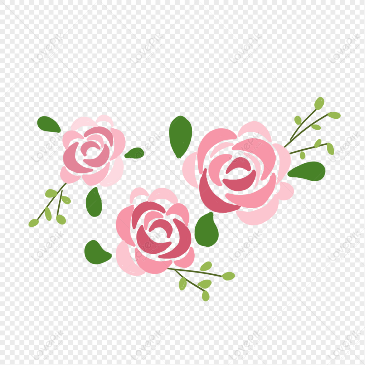Pink Rose Flower PNG Image And Clipart Image For Free Download - Lovepik |  401456398