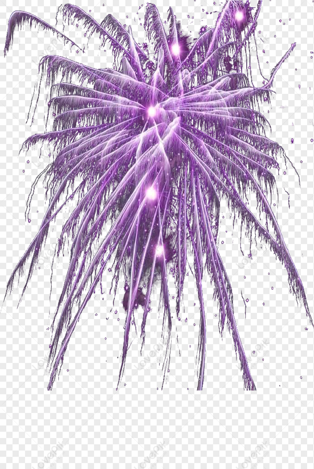 Purple Fireworks Light Effect PNG White Transparent And Clipart Image ...