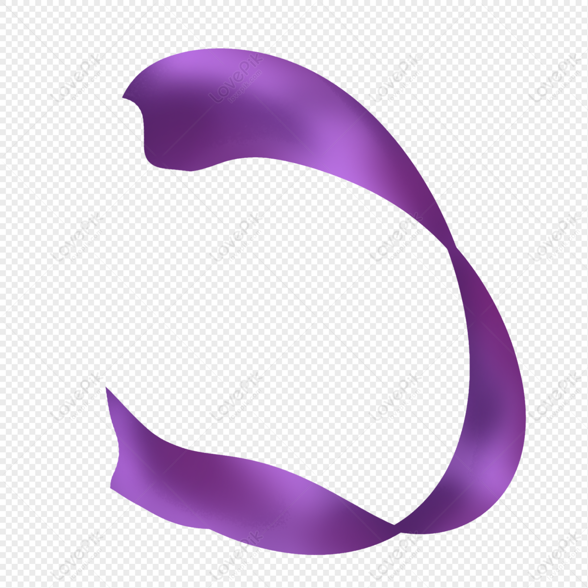 Purple Ribbons PNG Images With Transparent Background