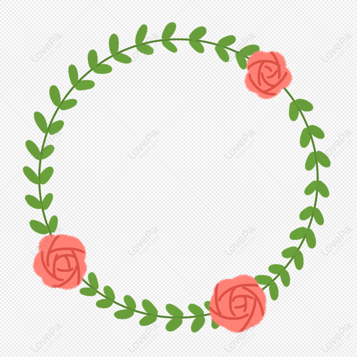 Transparent Lace with Roses PNG Clip Art Image​