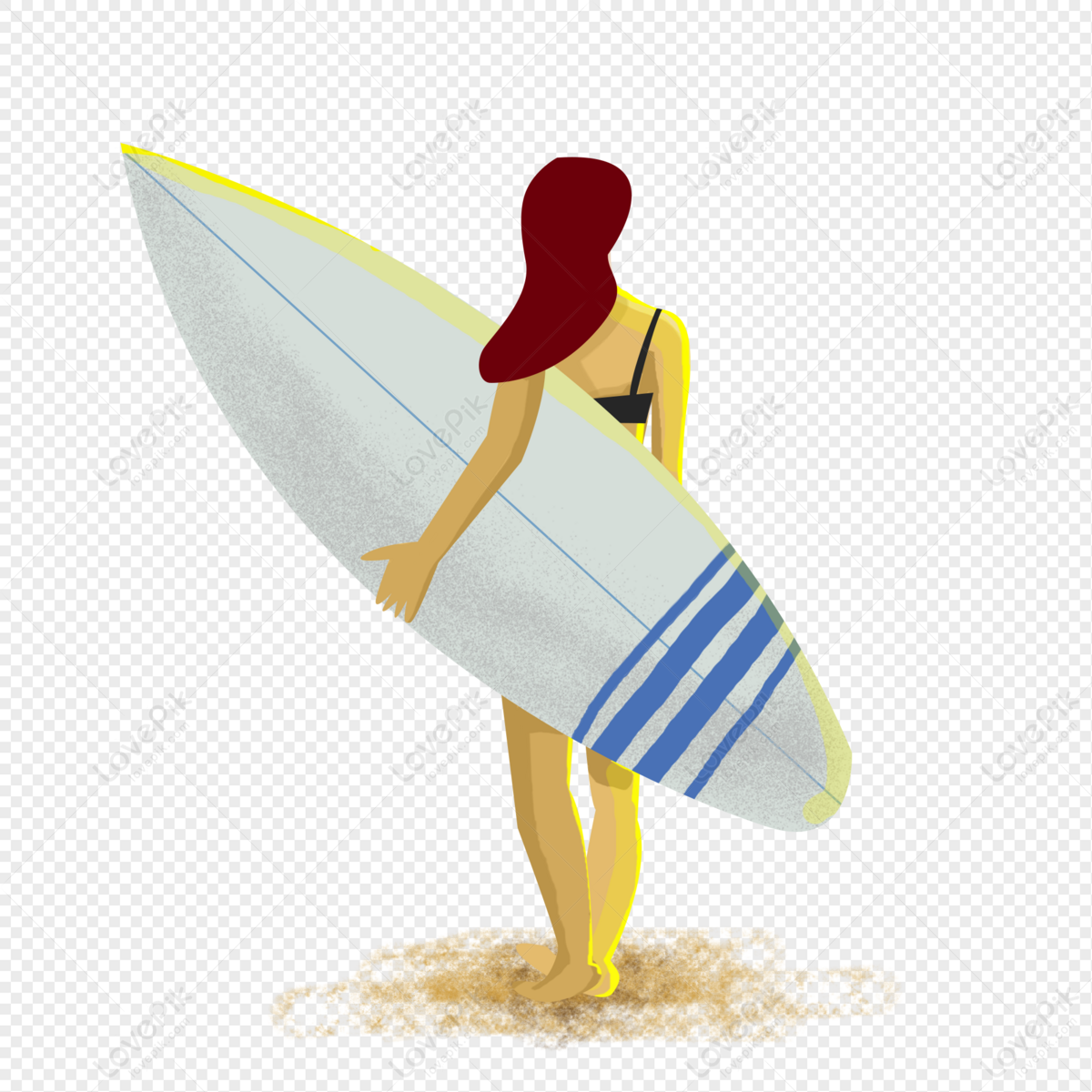 Tropical Surfing Summer Beach Graphic, Surf, Surfer, Surfing PNG  Transparent Image and Clipart for Free Download