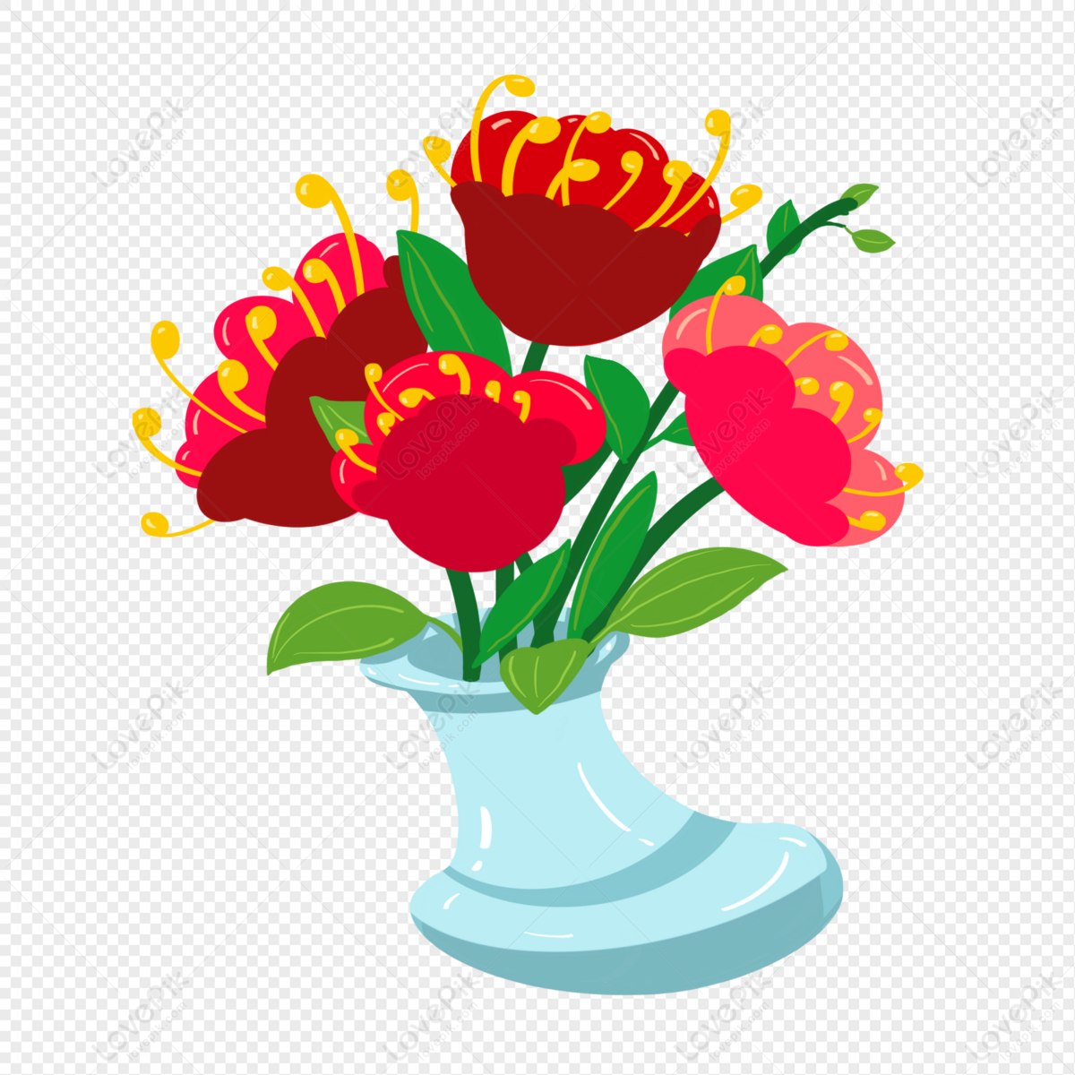 Summer Flower Arrangement Vase Decoration PNG Free Download And Clipart ...