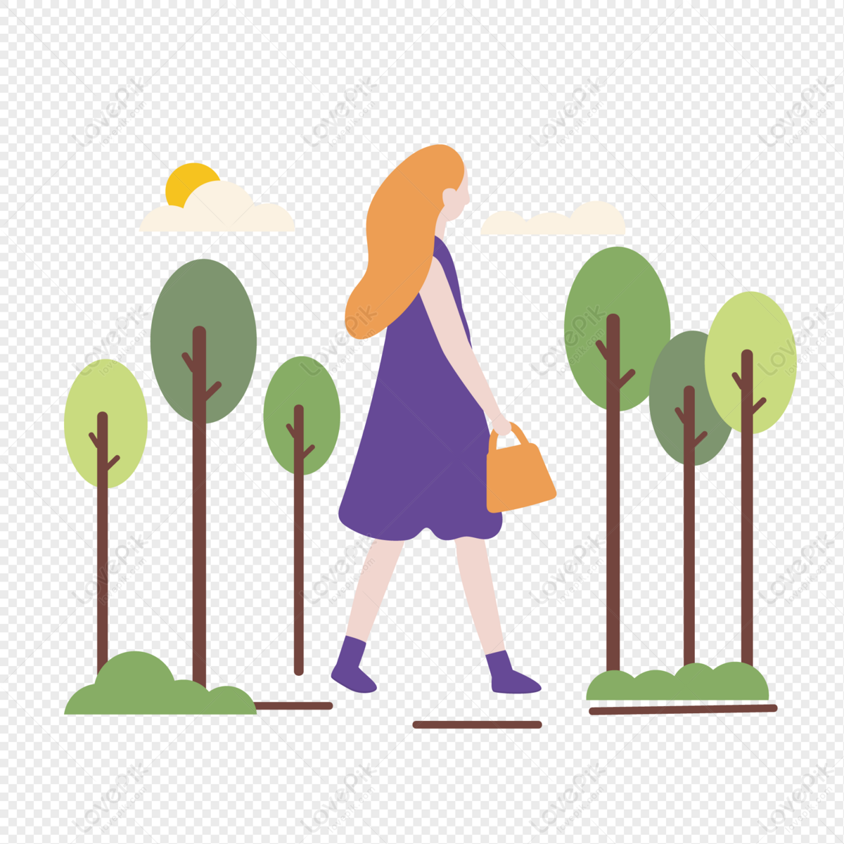 Woman Walking Pose Silhouette Relaxed PNG & SVG Design For T-Shirts