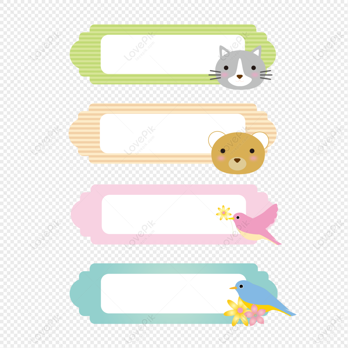 Animal Label Border PNG Transparent Image And Clipart Image For Free  Download - Lovepik | 401496807