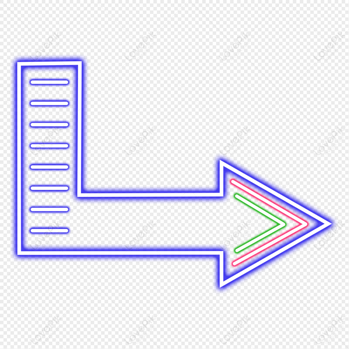 Значок стрелки снаружи светящиеся неоновые стрелки поворота  изображение_Фото номер 401480904_PSD Формат изображения_ru.lovepik.com