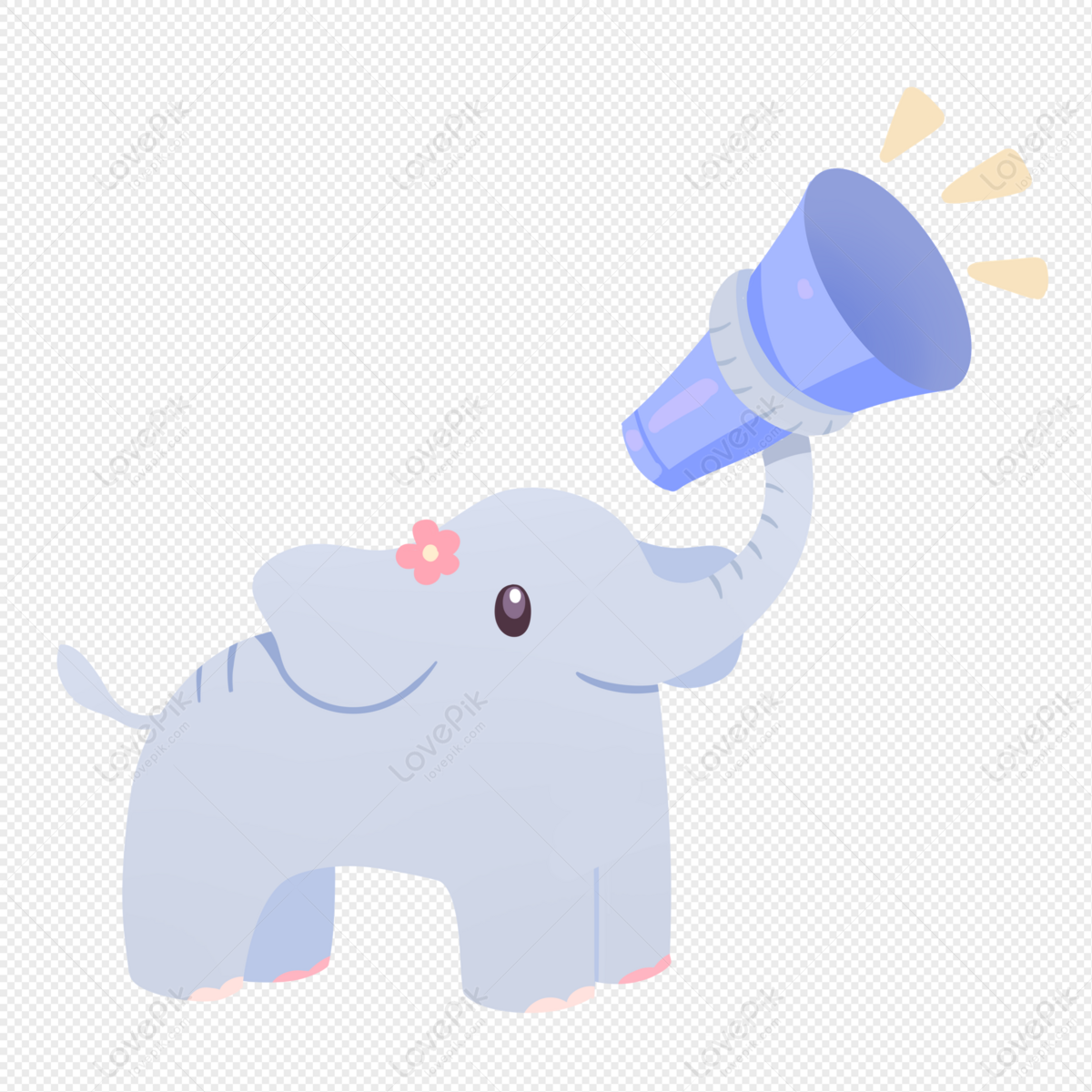Baby Elephant With A Horn Free PNG And Clipart Image For Free Download -  Lovepik | 401500879