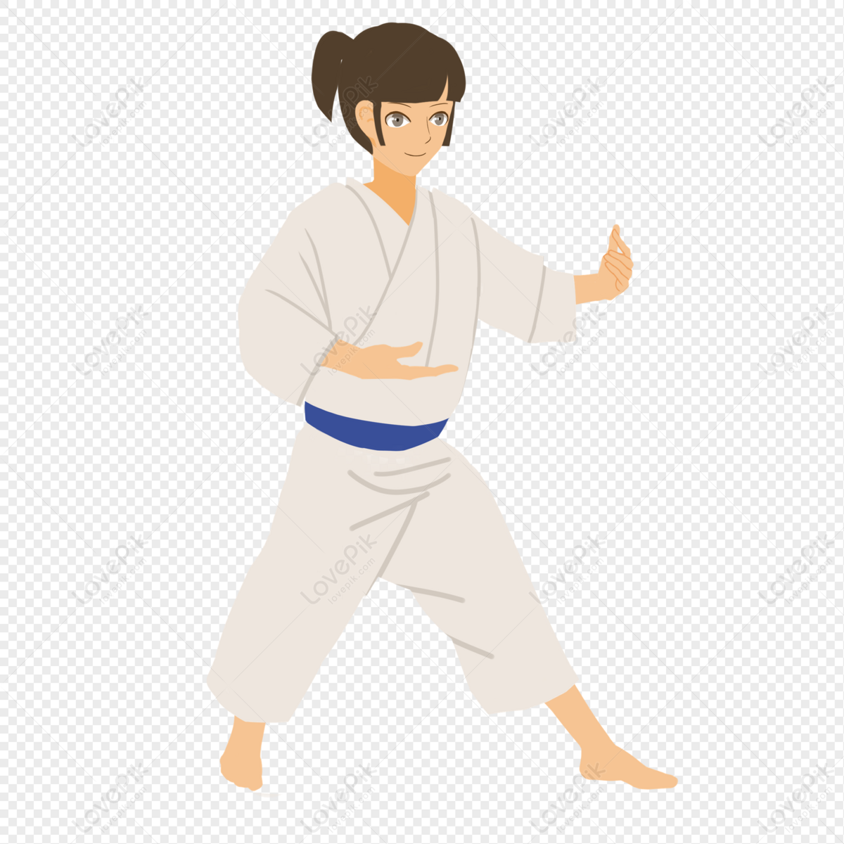 Cartoon Girl Taekwondo PNG Image And Clipart Image For Free Download -  Lovepik | 401480818