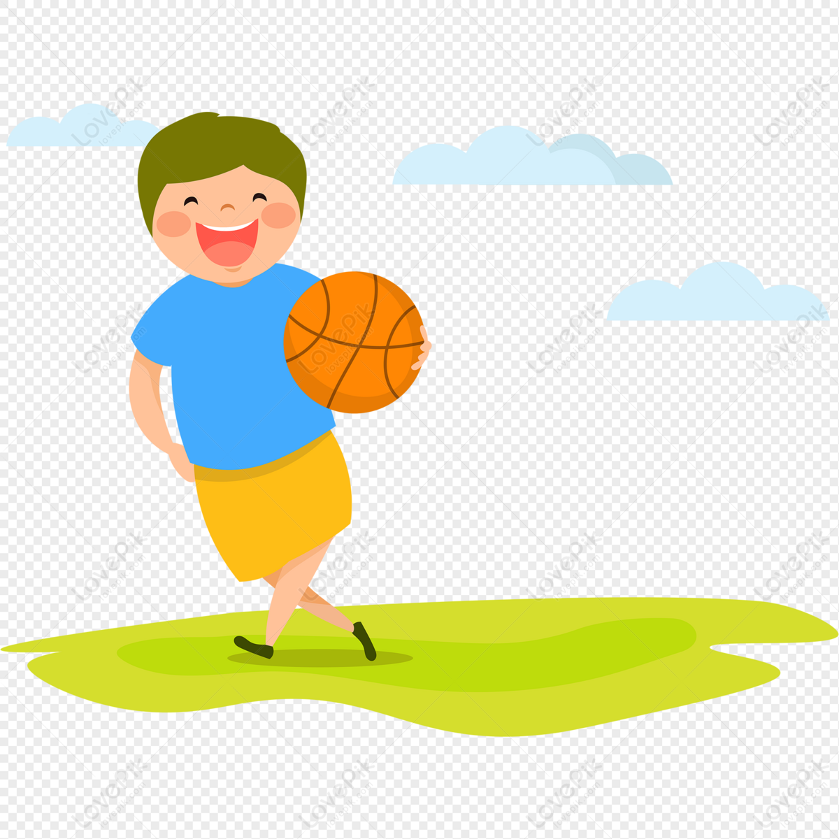 Niños Jugar Al Básquetbol PNG ,dibujos Jugar Baloncesto, Niño, Niños PNG y  PSD para Descargar Gratis