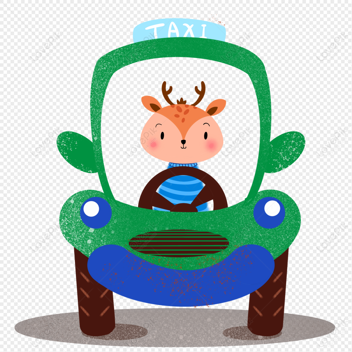 fawn-driving-cartoon-car-drive-fawn-png-transparent-image-and