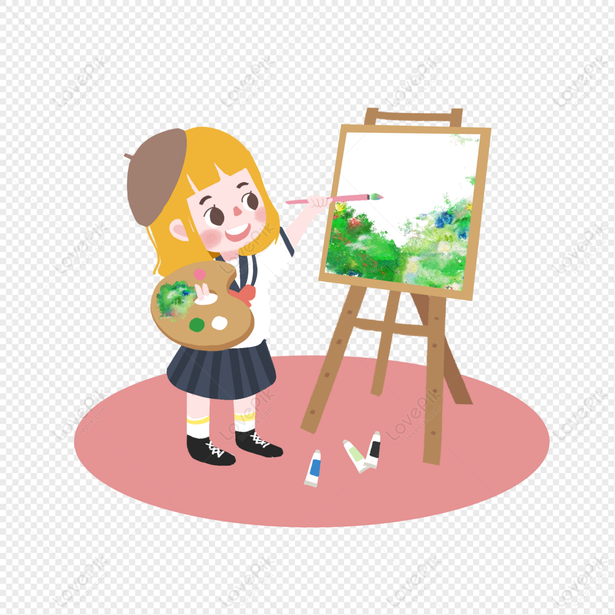 Girl Painting Free PNG And Clipart Image For Free Download - Lovepik |  401480949