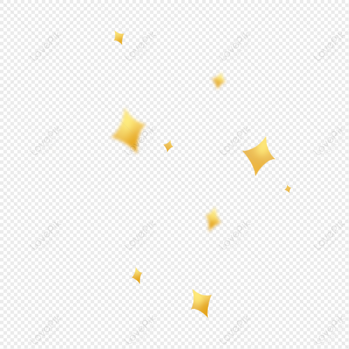Gold Confetti PNG, Vector, PSD, and Clipart With Transparent